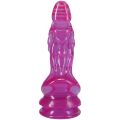 Фэнтезийный фаллоимитатор Doc Johnson Crystal Jellies - Invader Dong 8.5 Inch - Purple