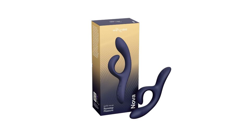 Смарт вибратор-кролик Nova 2 by We-Vibe Midnight Blue, эргономичный, регулируемый шарнир в отростке