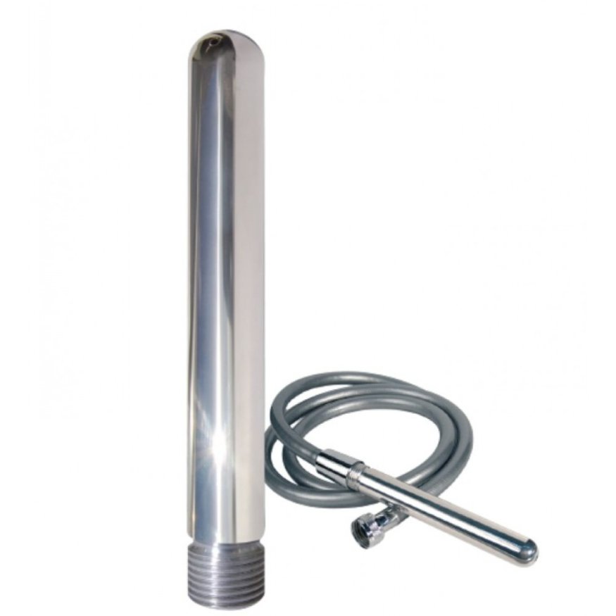 Анальный душ со шлангом Joy Division Aluminium Intimate Douche, стальной