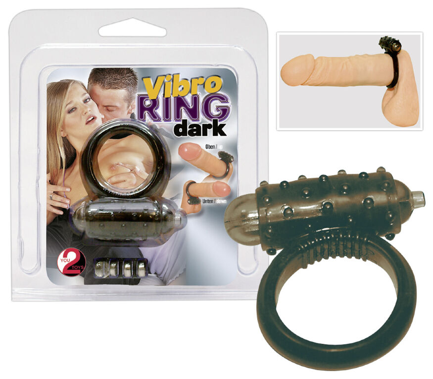 Эрекционное кольцо - Vibro Ring Dark Silicon