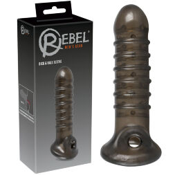 Плотная насадка на пенис с отверстием для мошонки Rebel Dick &amp; Ball Sleeve