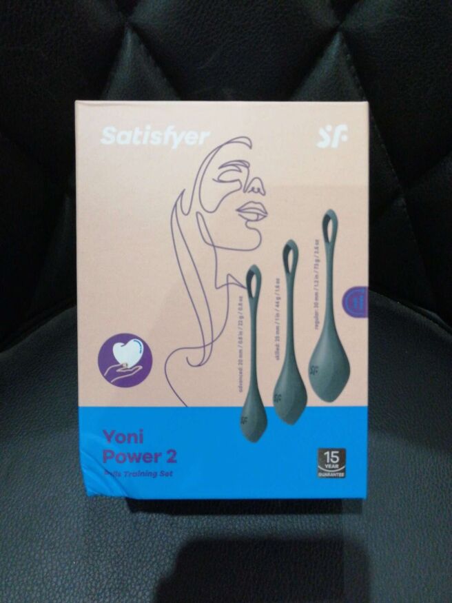 Набор йони бусин Satisfyer Yoni Power 2 Black, диаметр 2-2,5-3см, масса 22-44-73 г (мятая упаковка)
