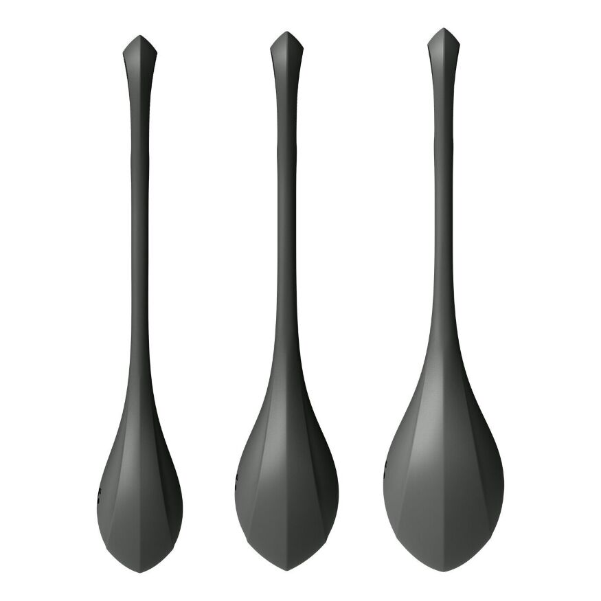 Набор йони бусин Satisfyer Yoni Power 2 Black, диаметр 2-2,5-3см, масса 22-44-73 г (мятая упаковка)
