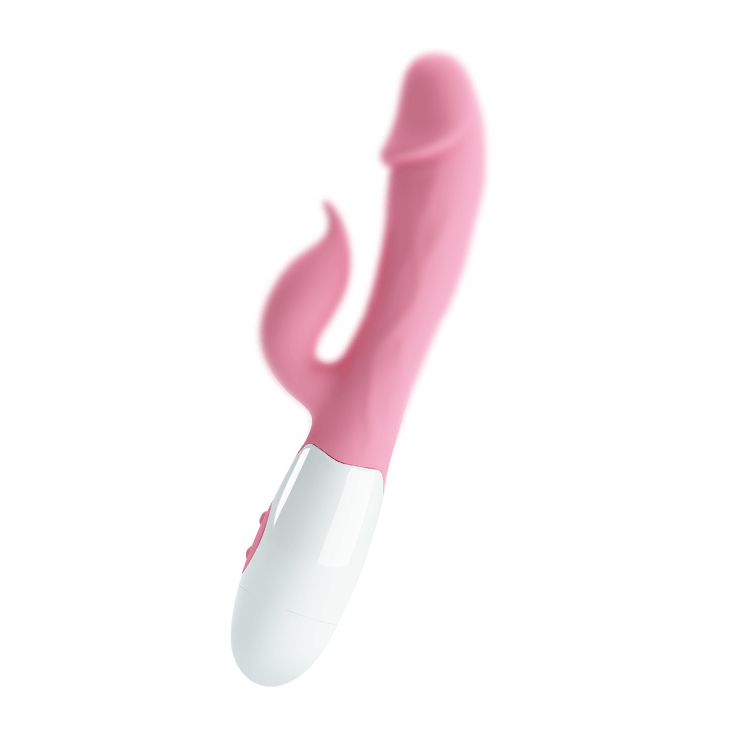 Стильный вибратор с дополнительным отростком для стимуляции клитора Pretty Love Peter Vibrator Pink