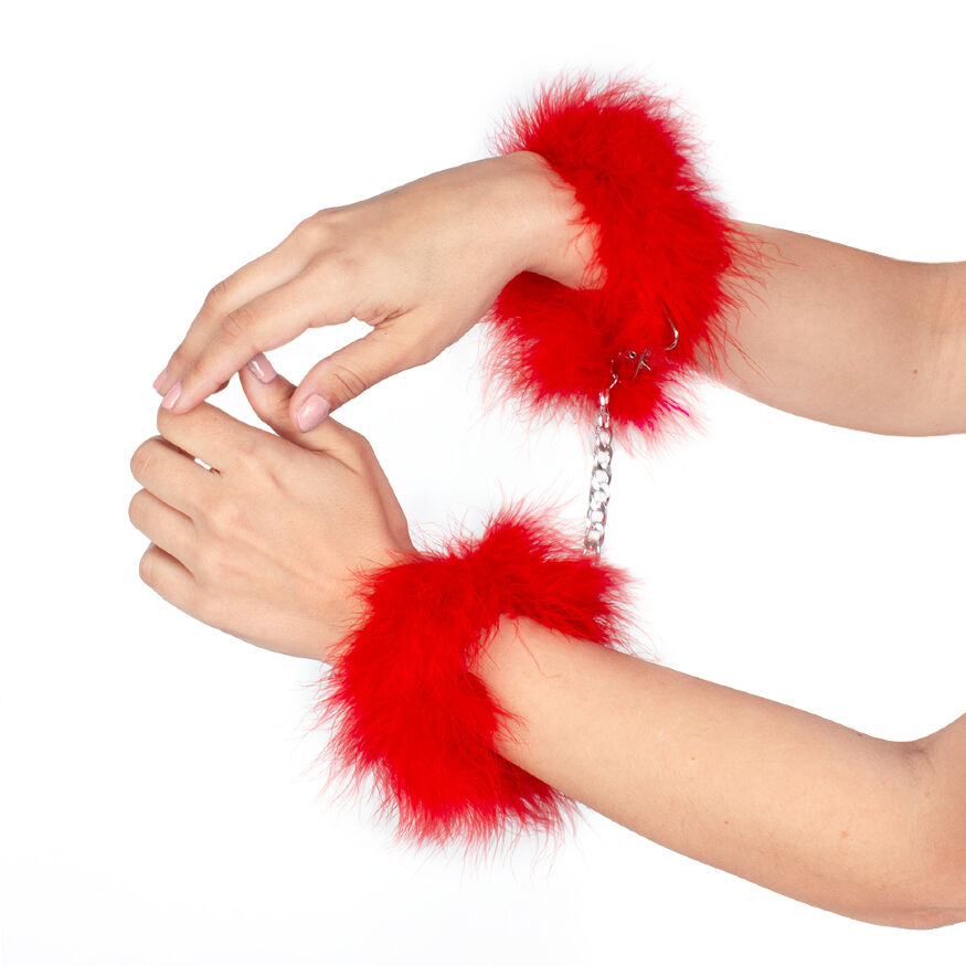 Наручники - Secret Play Feather Handcuffs Red