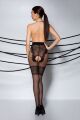 Колготки з відкритим доступом та ажурними вставками TIOPEN 013 black 1/2 (20/40 den) - Passion