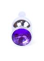 Анальна пробка - Jewellery Silver Long Plug Purple