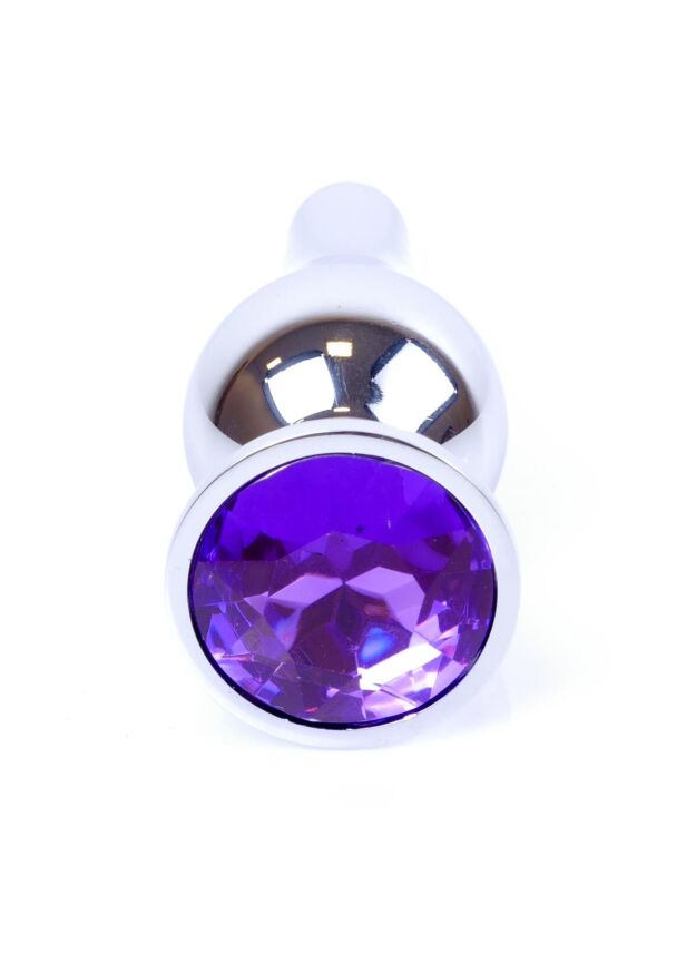 Анальна пробка - Jewellery Silver Long Plug Purple