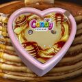 Массажная свеча с ароматом панкейка Candy Pancake в форме сердца, 70 мл
