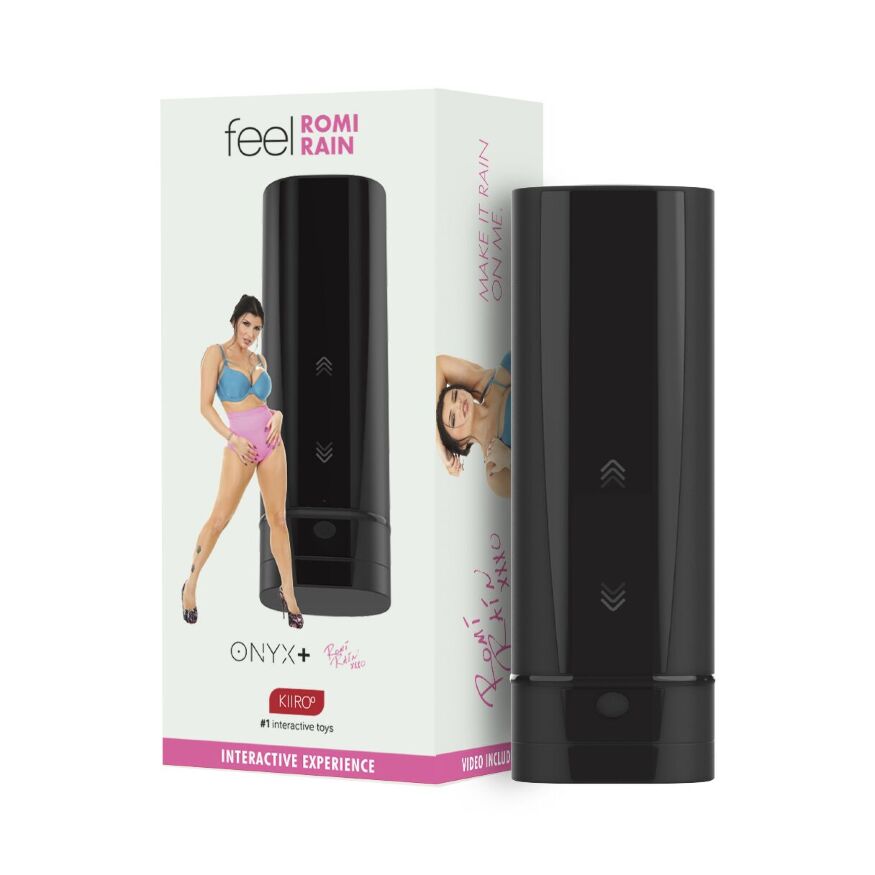 Мастурбатор Kiiroo Onyx+ Romi Rain, 10 сжимающихся колец, не надо двигать, теледильдоника