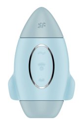 Вакуумный вибратор двойного действия в виде Ракеты Satisfyer Mission Control, голубой