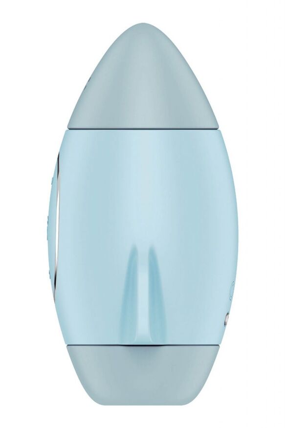 Вакуумный вибратор двойного действия в виде Ракеты Satisfyer Mission Control, голубой