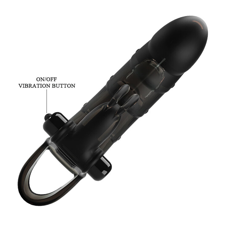 Удлиняющая насадка с вибростимуляцией PRETTY LOVE - Cuper PENIS SLEEVE, BI-026239