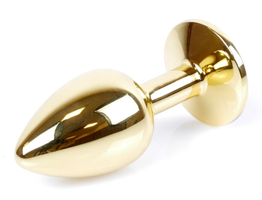 Анальная пробка Boss Series - Jewellery Gold PLUG Light Blue S, BS6400022