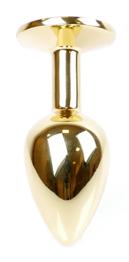 Анальная пробка Boss Series - Jewellery Gold PLUG Light Blue S, BS6400022
