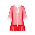 Пеньюар новогодний Obsessive Santasia Peignoir S/M/L Red