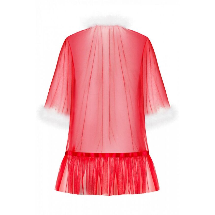 Пеньюар новогодний Obsessive Santasia Peignoir S/M/L Red