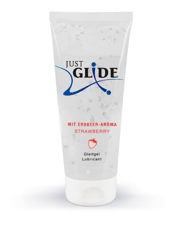 Лубрикант Just Glide Strawberry на водной основе 200 мл