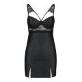 Бэби-долл из эко-кожи и кружева Loona Chemise black L/XL - Passion