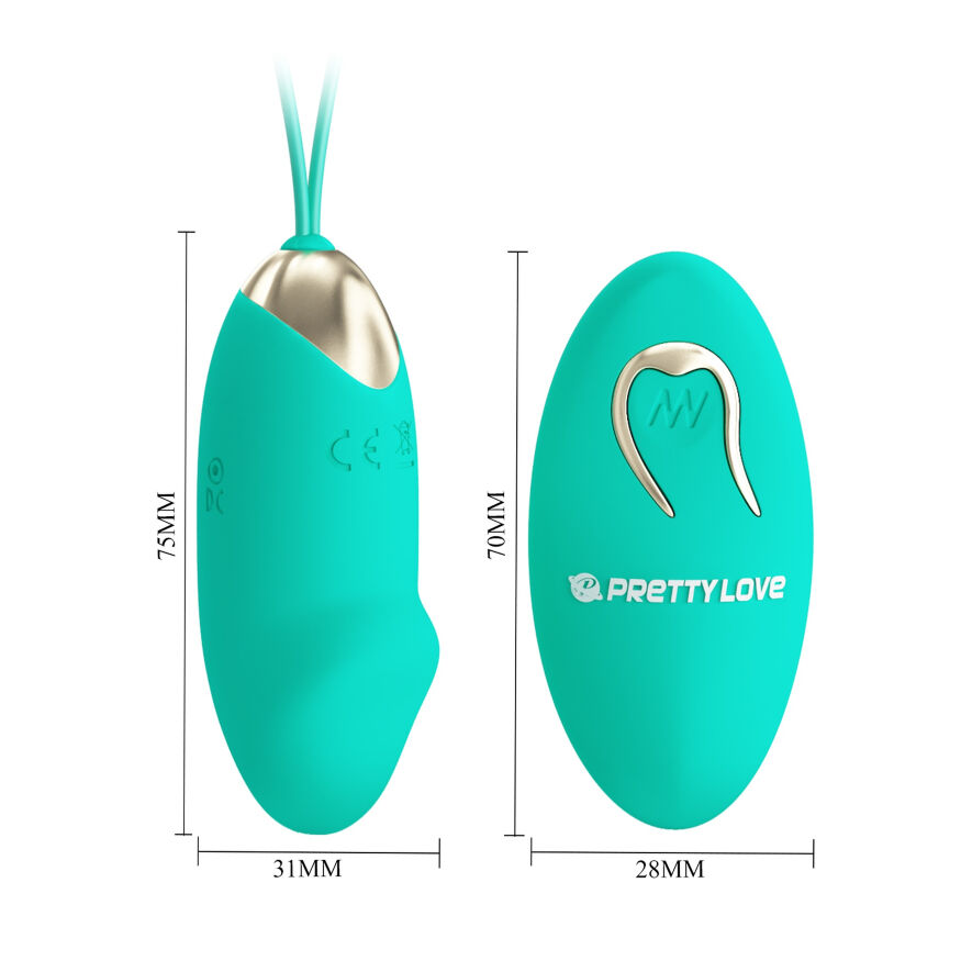 Віброяйце серії Pretty Love - Julia Dream chaser 2 Green, BI-014362W-4A4