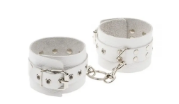 Наручники Leather Rastraints Hand Cuffs, White