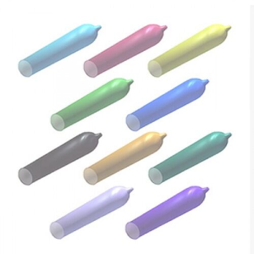 Набор латексных презервативов One Color Sensation силиконовой смазкой оранжевого цвета(цена за 5 шт)