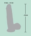 Фалоімітатор з мошонкою - Medical Silicone Dildo, 20 см