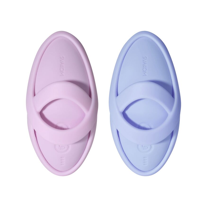 Смарт-вібратор для клітора Svakom Echo 2 Pink Lilac, підігрів до 38 °C, знімна насадка на палець