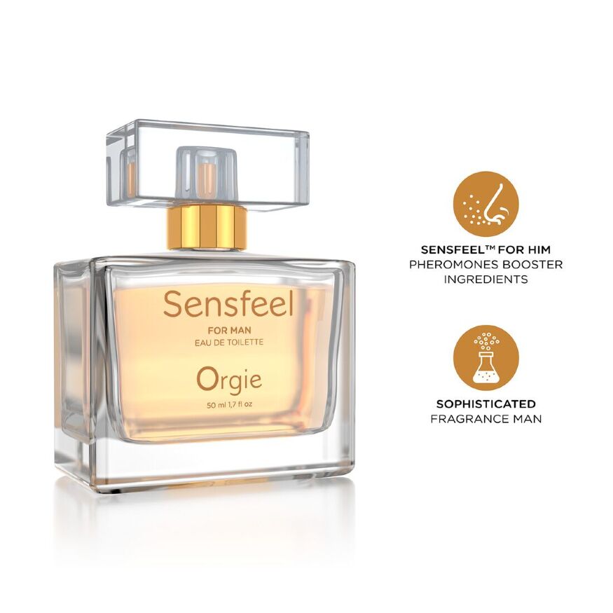 Чоловічі парфуми з феромонами Orgie  -  Sensfeel for Man (50 мл), цитрусово-деревний аромат