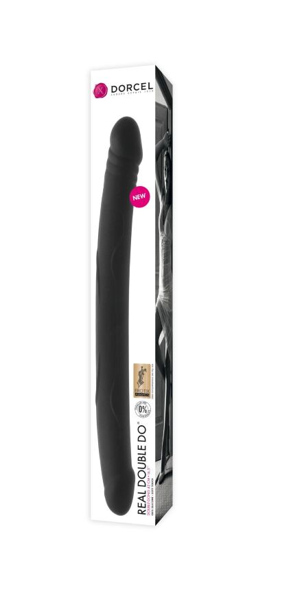 Фалоімітатор для двох Dorcel Real Double Do Black, діаметр 4 см, довжина 42 см
