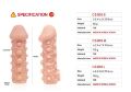 Насадка на член c обильным рельефом и фиксацией мошонки Kokos Cock Sleeve CS 010 S