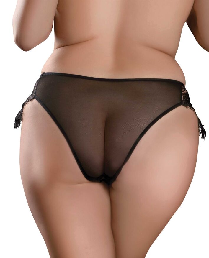 Вибратор в трусики Pipedream Hookup Panties Remote Princess со съемной вибропулей, черный, S-L