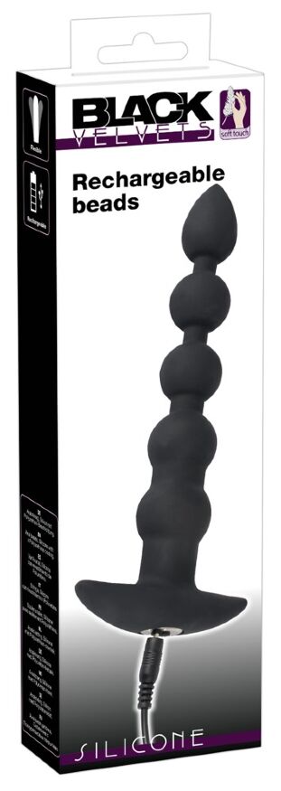Анальний стимулятор - Black Velvets Rechargeable Beads