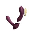 Вібратор в трусики AYA Zalo Velvet Purple на пульті керування