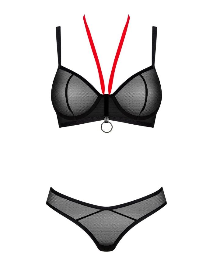Комплект Obsessive Glandez, чорний, XS/S