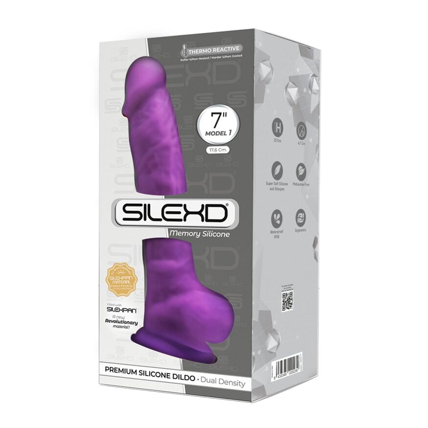 Фаллоимитатор двухслойный SilexD Johnny Purple (MODEL 1 size 7in) 17.5х3.8 см