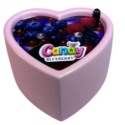 Массажная свеча с ароматом черники Candy Blueberry в форме сердца, 70 мл