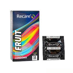 Презервативы Recare Color Fruit Flavour Condoms 12 шт, ароматы: мята, банан, клубника