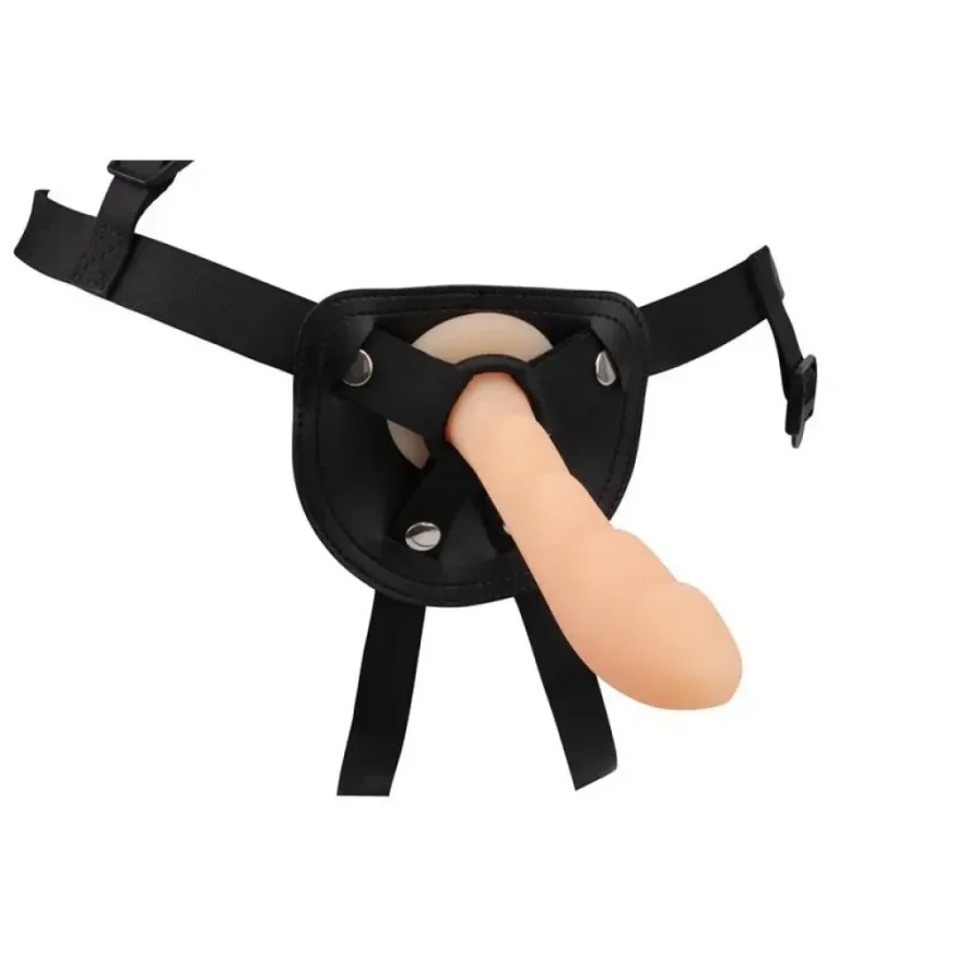 Тонкий рельефный страпон Chisa RGB Sex Harness Cavelier