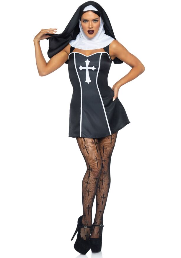 Leg Avenue - Naughty Nun - Сексуальный костюм монашки, XS