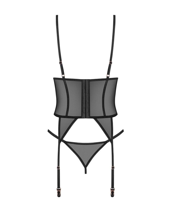Корсет Obsessive Euridia corset &amp; tanga XS/S