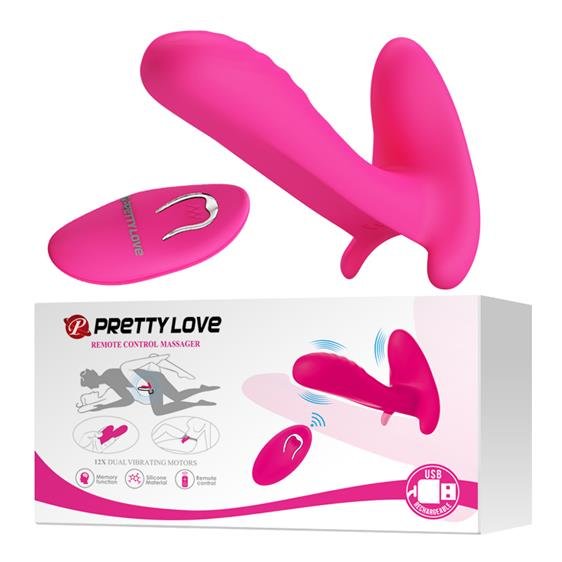 Роскошный вибратор для пар Pretty Love Remote Control Massager Pink