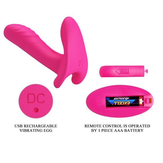 Роскошный вибратор для пар Pretty Love Remote Control Massager Pink