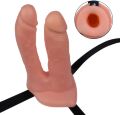 Двойной страпон з отвором для члена - Unisex Hollow Double Penetration 6"