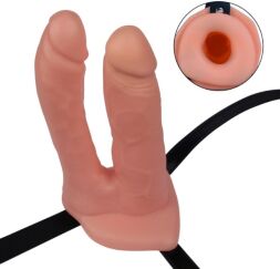 Двойной страпон з отвором для члена - Unisex Hollow Double Penetration 6"