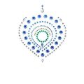 Прикраси для грудей та бікіні зі стразами Bijoux Indiscrets Flamboyant смарагдово-блакитний
