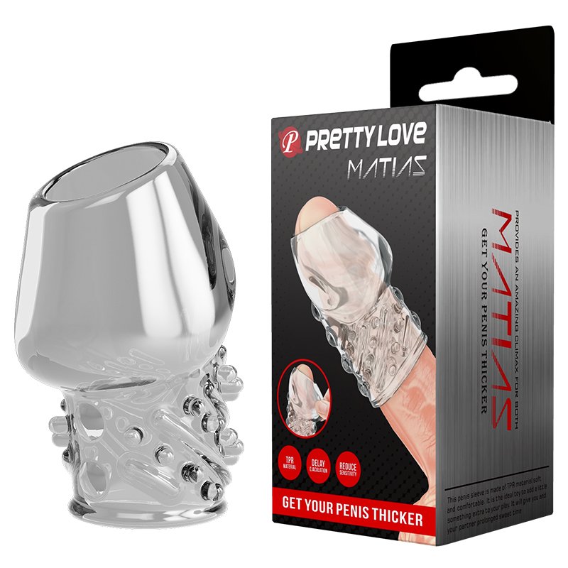 Відкрита насадка на головку пеніса - Pretty Love Matias Penis Thicker Transparent