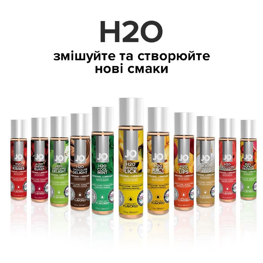 Смазка на водной основе System JO H2O - Banana Lick (30 мл) без сахара, растительный глицерин