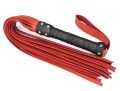 Флогер з натуральної шкіри Flirty Hard Leather - Black &amp; Red, BG-00001