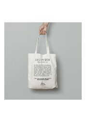 Сумка-шоппер тканевая Bijoux indiscrets SLOW SEX Tote Bag белая